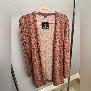 Animal print cardigan